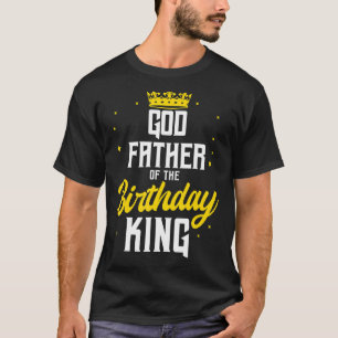 Camiseta Padrinho da Coroa do Partido Rei Aniversário Ce
