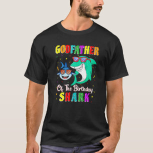 Camiseta Padrinho Da Família Aniversário Do Tubarão