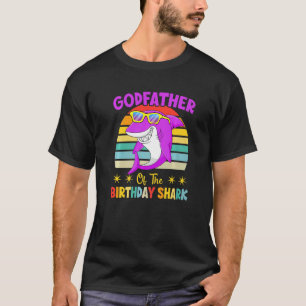 Camiseta Padrinho Da Família Aniversário Do Tubarão