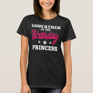 Camiseta Padrinho Da Festa De Aniversário Da Princesa Bday 