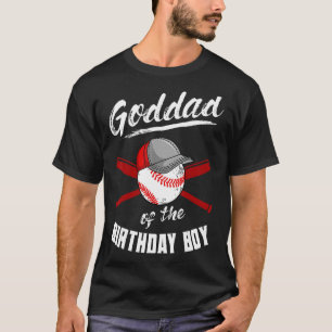 Camiseta Padrinho Da Festa De Beisebol Do Aniversário