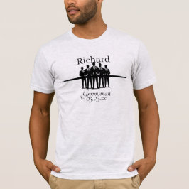 Camiseta Padrinho da Noiva Esquadrão Silhueta Terno de Casa