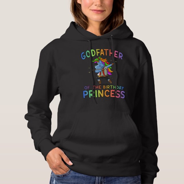 Camiseta padrinho da princesa de aniversário Dabbing Unicor (Frente)