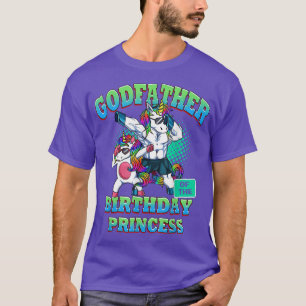 Camiseta Padrinho da Princesa de Aniversário Dabbing Unicor