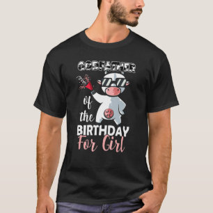 Camiseta Padrinho Da Vaca Da Família Birthday Girl Primeiro