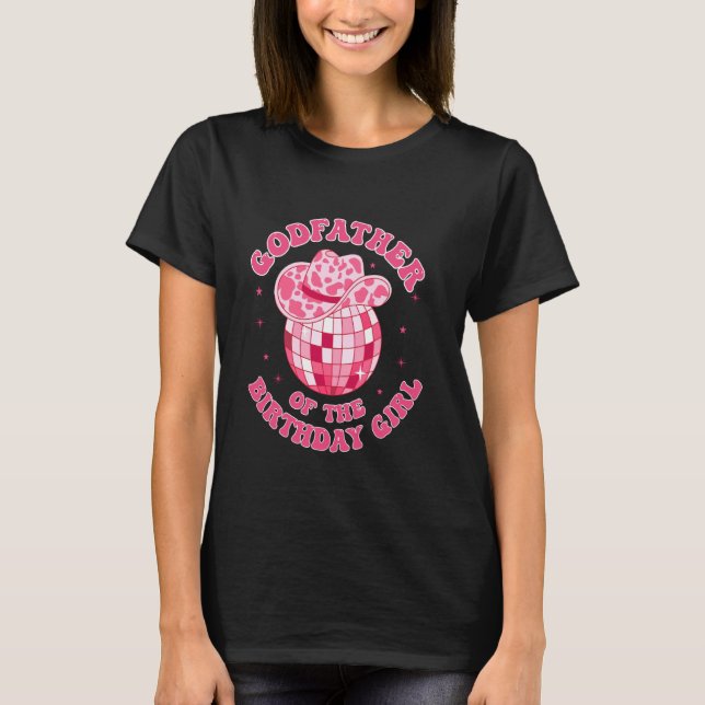 Camiseta Padrinho Da Vaqueira De Chapéu Disco R (Frente)