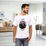 Camiseta Padrinho de casamento de despedida de solteiro<br><div class="desc">Personalize e adicione uma foto no quadro circular. Adicionar um nome</div>