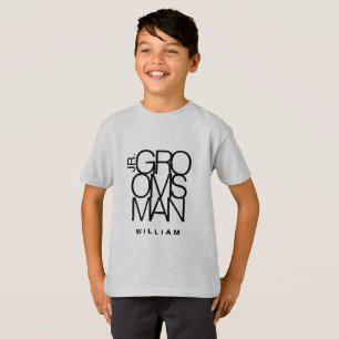 Camiseta Padrinho de casamento Júnior Jr. em tipografia ne