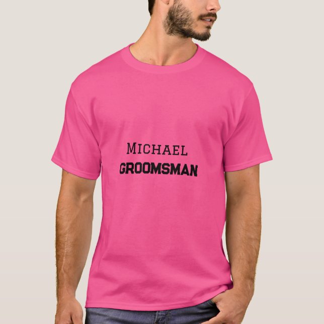 Camiseta Padrinho de casamento simples, adicionar nome míni (Frente)