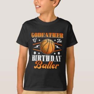 Camiseta Padrinho Do Aniversário De Basquete