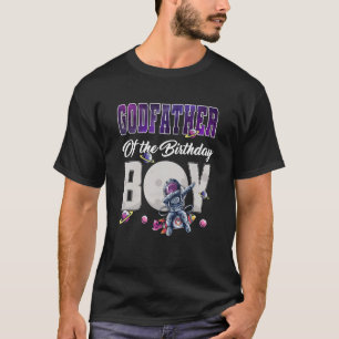 Camiseta Padrinho Do Aniversário Engraçado Do Espaço Exteri