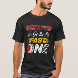 Camiseta Padrinho do Carro de Corrida de Aniversário de 1 a