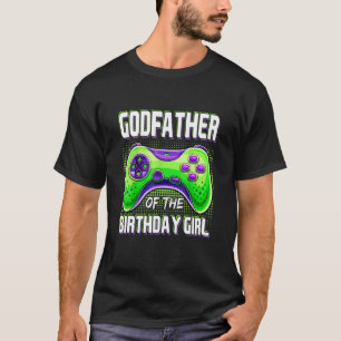 Camiseta padrinho do jogo de vídeo da Festa de aniversário