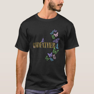 Camiseta Padrinho do Tapete de Festa de Borboletas da Menin