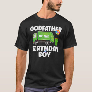 Camiseta Padrinho Do Tema De Lixo Do Garoto De Aniversário