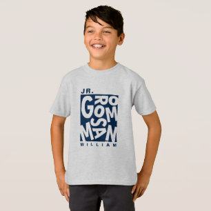 Camiseta Padrinho Júnior Jr., cortejo, Azul Marinho