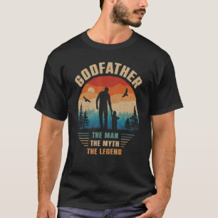 Camiseta Padrinho O Homem O Mito Os Homens Da Lenda