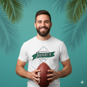 Camiseta Padrinho Personalizado James Fita Verde Vintage Sc