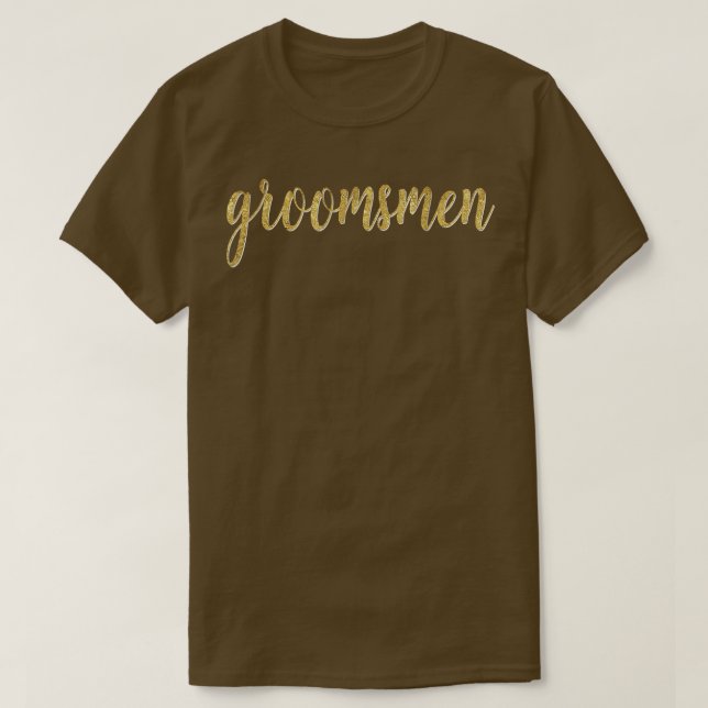 Camiseta Padrinhos de casamento Script Bridal Casamento Noi (Frente do Design)
