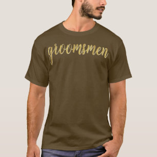 Camiseta Padrinhos de casamento Script Bridal Casamento Noi