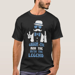 Camiseta Padrinhos Noivo. O Homem. A Lenda. O Mito. -