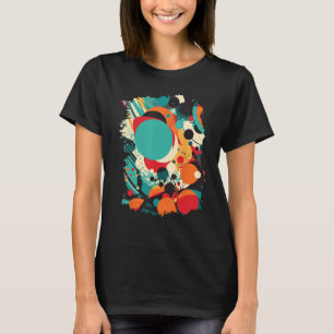 Camiseta Padrões Abstrato Coloridos do Círculo Vibrante