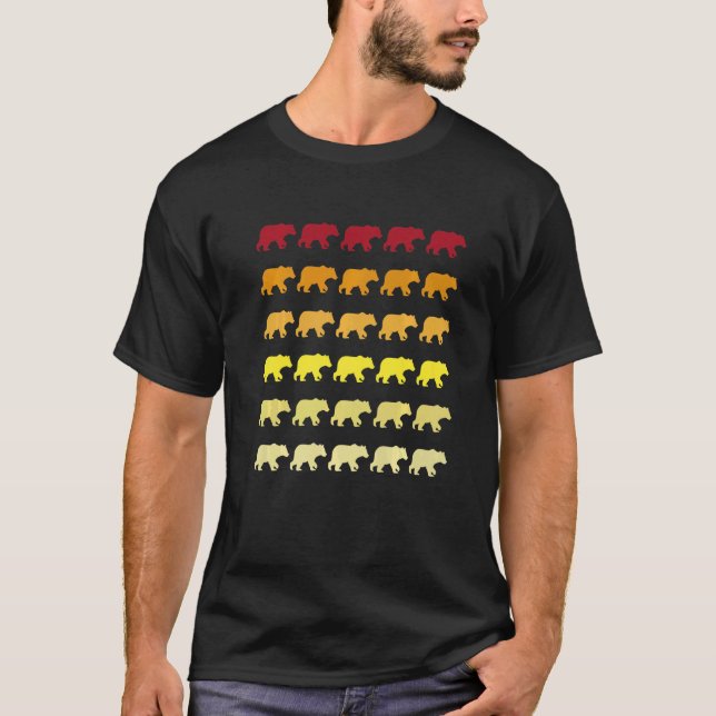 Camiseta Padrões Animais Retro Do Urso Polar (Frente)