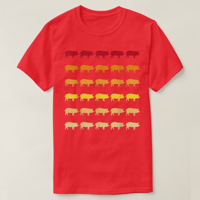 Camiseta Padrões Animais Retro GuinéPig (Frente do Design)