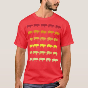 Camiseta Padrões Animais Retro GuinéPig
