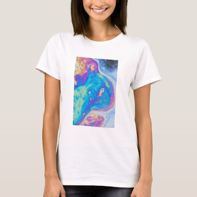 Camiseta padrões coloridos de petróleo, Canadá (Frente)