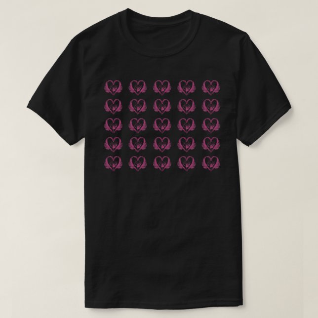 Camiseta Padrões cor-de-rosa (Frente do Design)