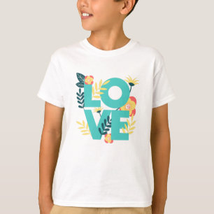 Camiseta Padrões de Amor Flores Bonitas Flores Flores Flore