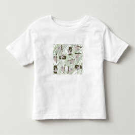 Camiseta Padrões de Boca-branca na Floresta Selvagem