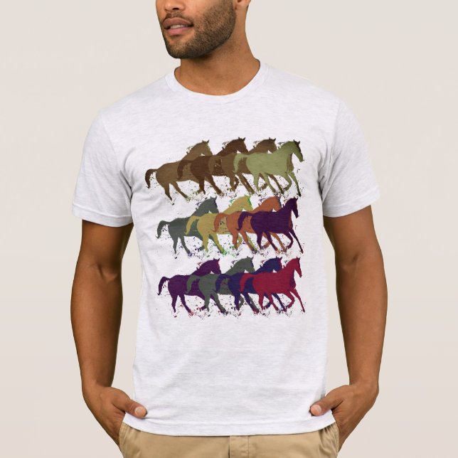 Camiseta Padrões de Cavalos | Animais De Exploração (Frente)