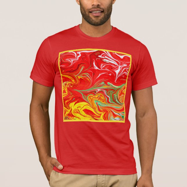 Camiseta Padrões de cores quentes Comprar de arte agora (Frente)
