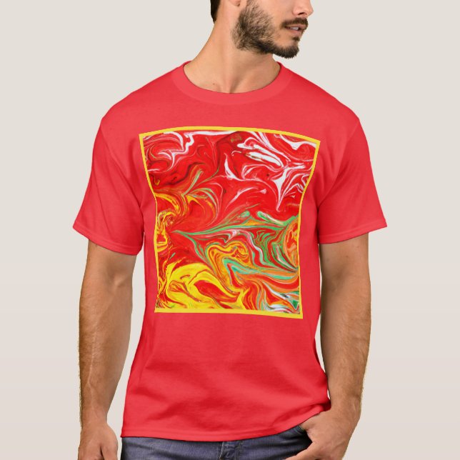 Camiseta Padrões de cores quentes Comprar de arte agora (Frente)