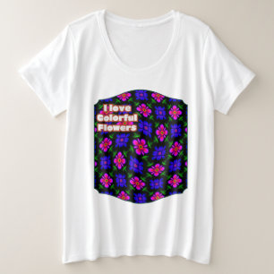 Camiseta Padrões de flores rosa adoráveis