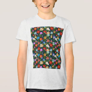 Camiseta Padrões de flores sem costura pontiagudas-13554