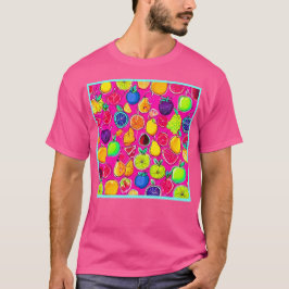 Camiseta Padrões de fusão de Frutas vibrantes