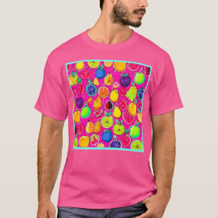 Camiseta Padrões de fusão de Frutas vibrantes