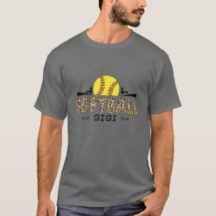Camiseta Padrões De Leopardo Gigi De Softball