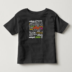Camiseta Padrões de Nuvem do Word para Educação Universitár
