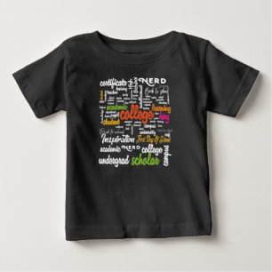 Camiseta Padrões de Nuvem do Word para Educação Universitár