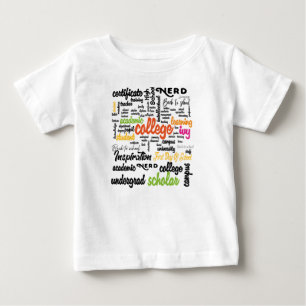 Camiseta Padrões de Nuvem do Word para Educação Universitár