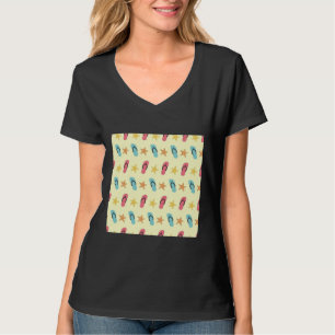 Camiseta Padrões De Vetor De Pesca E De Fécula