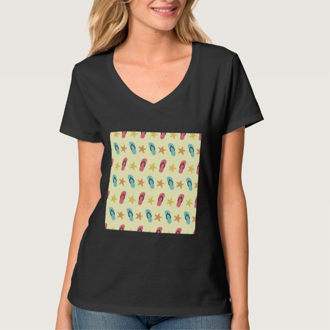Camiseta Padrões De Vetor De Pesca E De Fécula (Frente)
