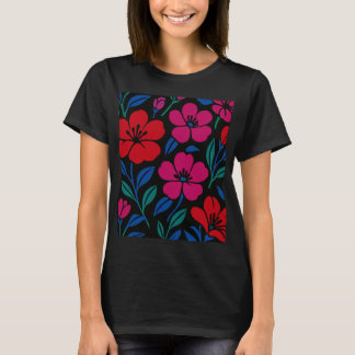 Camiseta Padrões florais modernos