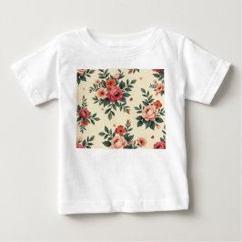 Camiseta Padrões florais vítreos com elegância clássica