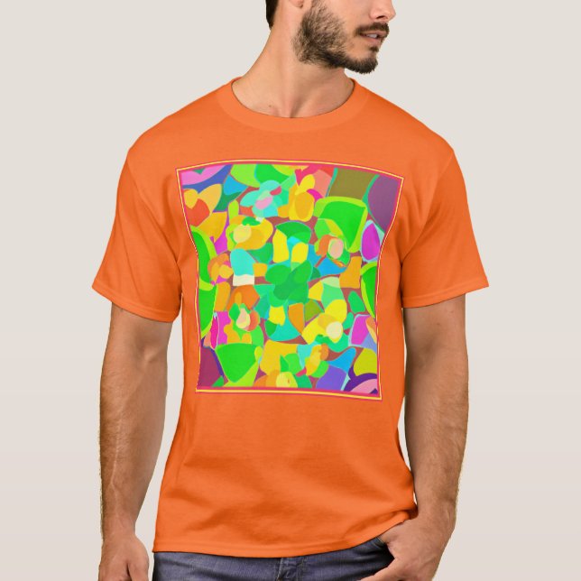 Camiseta Padrões incríveis - Arte de cores (Frente)