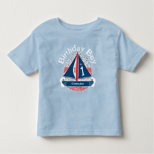 Camiseta Padrões náuticos de veleiro primeiro aniversario